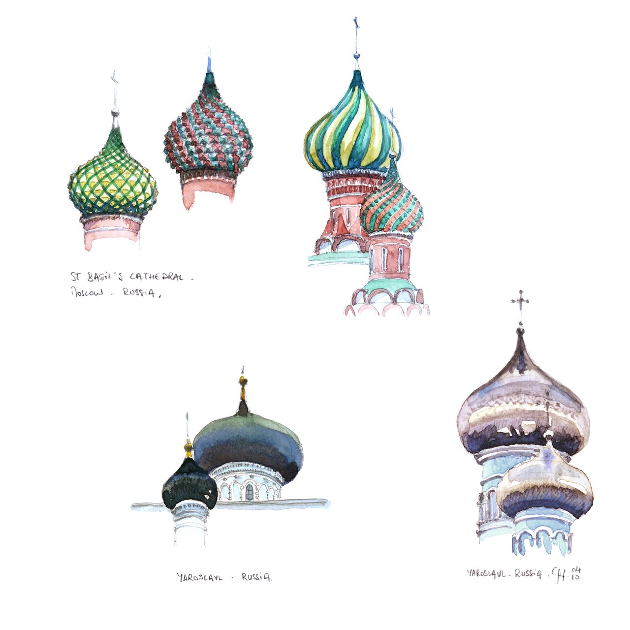 Domes, towers & onions Guillaume RouxFouillet Illustration